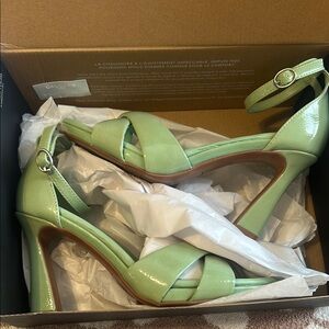 Elegant Green Strappy Heels